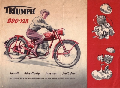 Triumph BDG 125 brochure 1950