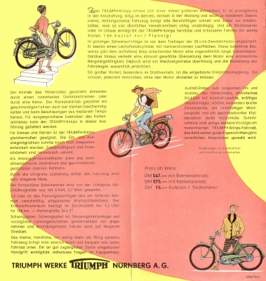 Triumph Knirps Prospekt 7.1954