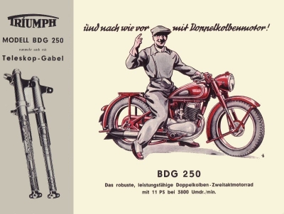 Triumph BDG 250 brochure 1950