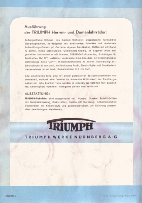 Triumph bicycle program 1949