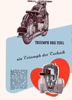 Triumph BDG 250 L Prospekt 1954