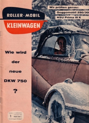 Rollerei und Mobil / Roller Mobil Kleinwagen 1959 Heft 1