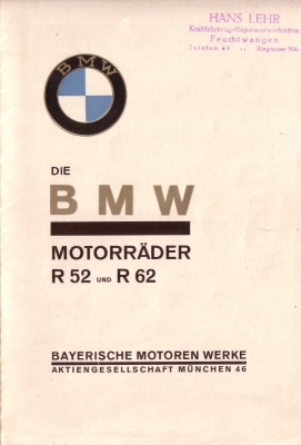 BMW R 52 and R 62 brochure 1928