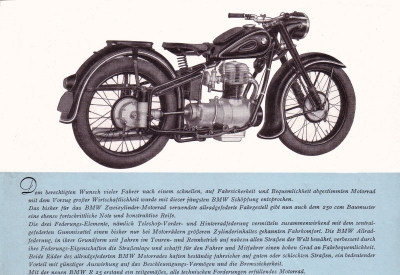 BMW R 25 brochure 1951