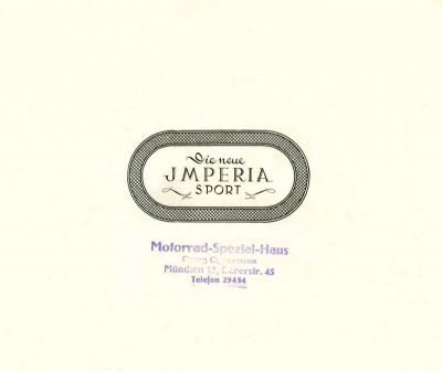 Imperia 500cc Sportmodel brochure 1929