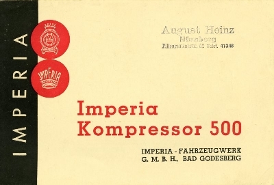 Imperia Kompressor 500 brochure 1935