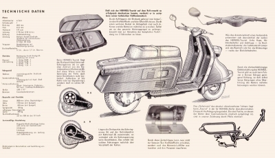 Heinkel Tourist 175 ccm brochure 1961