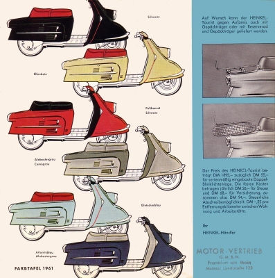 Heinkel Tourist 175 ccm Prospekt 1961