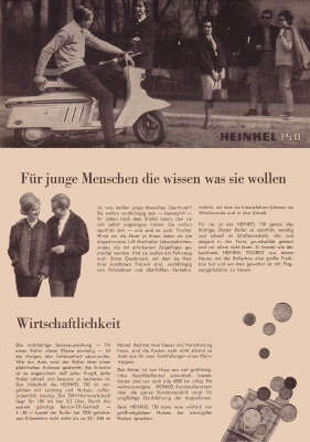 Heinkel 150 ccm brochure ca. 1963