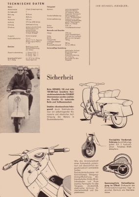 Heinkel 150 ccm Prospekt ca. 1963