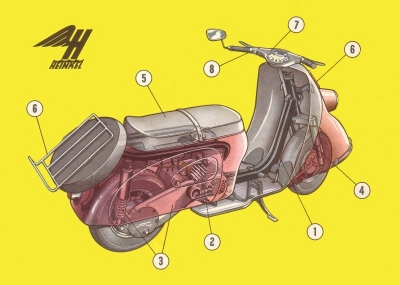 Heinkel Tourist 175 ccm Prospekt ca. 1960