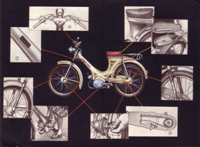 Heinkel Moped Perle brochure ca. 1955