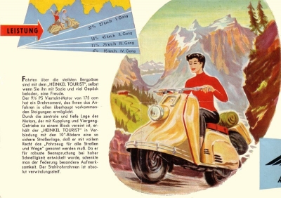 Heinkel Tourist 174 ccm brochure 1955