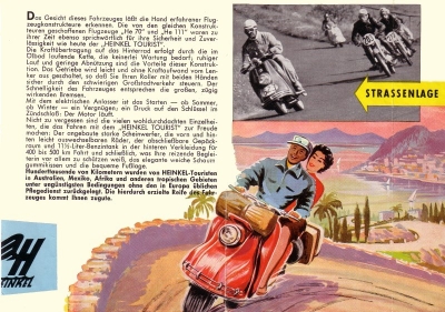 Heinkel Tourist 174 ccm brochure 1955