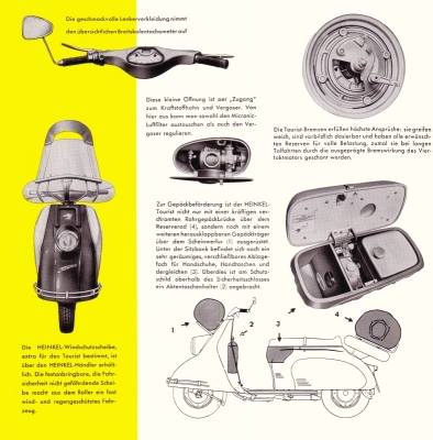 Heinkel Tourist 175 ccm brochure 1950s