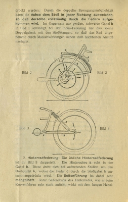 Indus Motorrad 350 ccm Prospekt ca. 1925