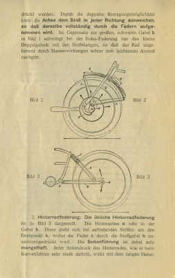 Indus motorcycle 350 ccm brochure ca. 1925