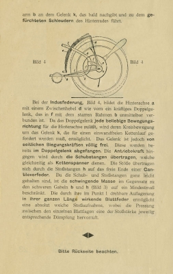 Indus Motorrad 350 ccm Prospekt ca. 1925