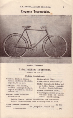 Victoria Fahrraeder Prospekt 1911