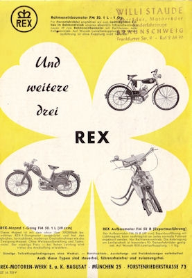 Rex Zweigang Moped Prospekt 2.1955