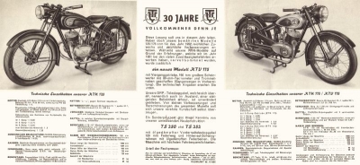 UT KTN 125 und KTN 175 Prospekt 1952