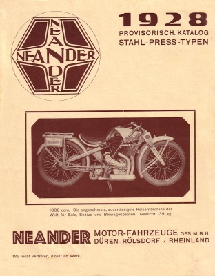 Neander program 1928