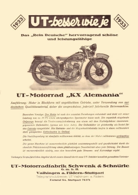 UT KX Alemania brochure 1933