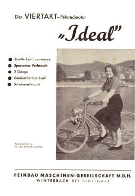 Ideal bicycle-motor brochure 1950s