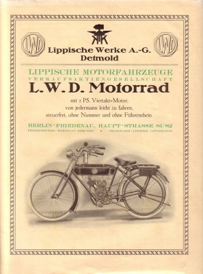 LWD motorcycle brochure ca. 1923