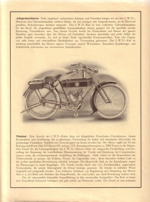 LWD Motorrad Prospekt ca. 1923