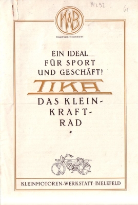 Tika Kleinkraftrad brochure ca.1923