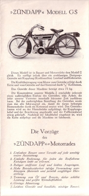 Zündapp program 1925