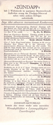 Zündapp program 1925