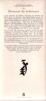 Zündapp program 1925