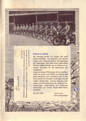 Sachs -Briefe von Besitzern- Prospekt 9.1936