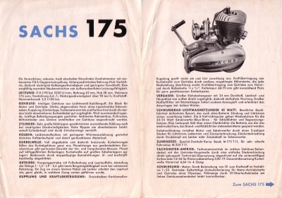 Sachs 175ccm motor brochure 4.1953