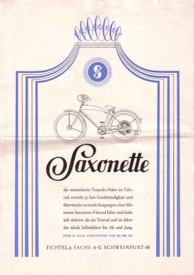 Sachs Saxonette brochure ca. 1939