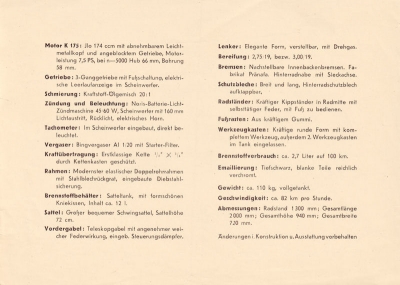 Hecker K 175 Prospekt 1950er Jahre