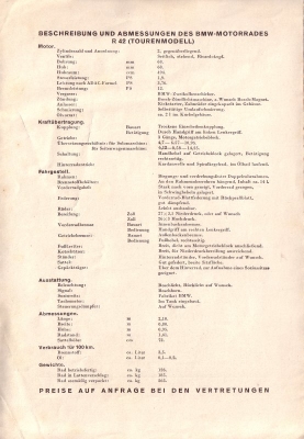 BMW R 42 und R 47 Prospekt 1927