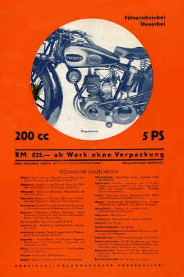 Hercules 200 / 300 ccm Prospekt 1929/30
