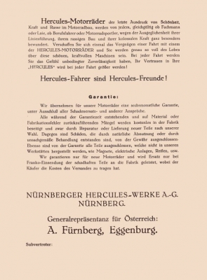 Hercules Programm Oestereich 1931