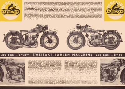 Hercules 200ccm Prospekt 1935