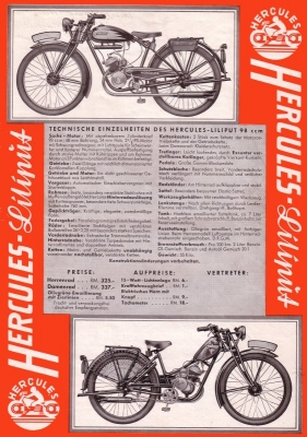 Hercules Liliput Prospekt 1938