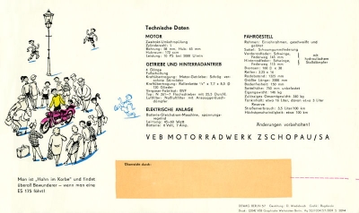 MZ ES 175 Prospekt 1957