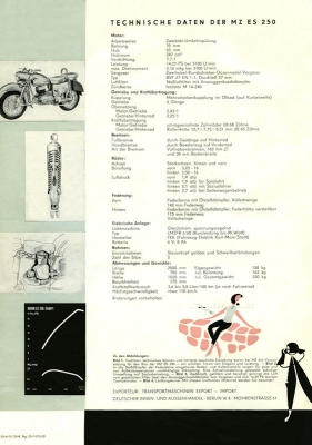 MZ ES 250 Prospekt 1959