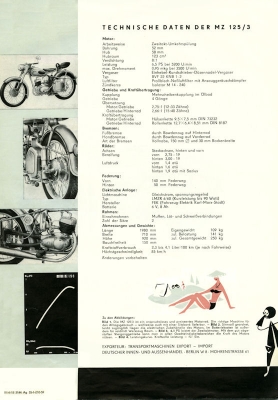 MZ 125/3 Prospekt 1959