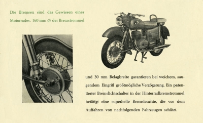 MZ 125/2, ES 250 und Simson 425S Prospekt ca. 1958