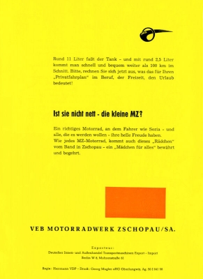 MZ 125/2 Prospekt 1958