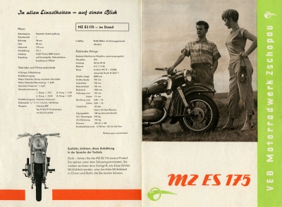 MZ ES 175 Prospekt 1958