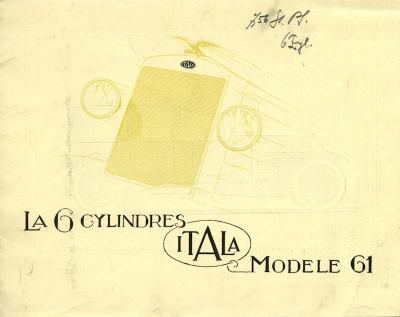 Itala Model 61 brochure 1920s